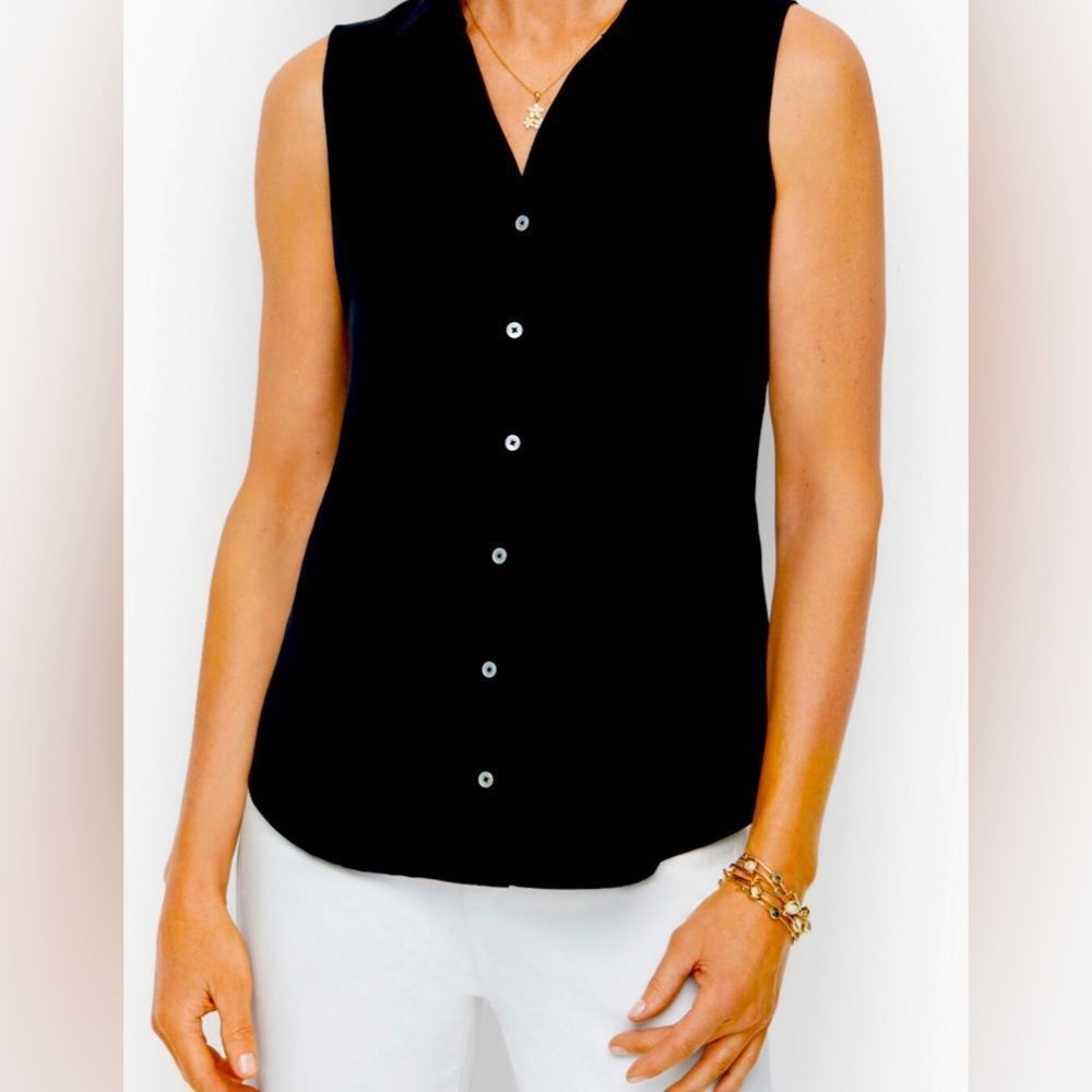 Talbot’s Women’s Perfect Shirt Size 14 Black